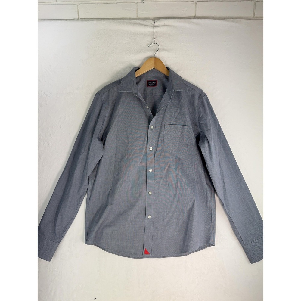 UNTUCKit Dress Shirt Mens Large Blue Slim Fit Non Iron Wrinkle Free‎ Long Sleeve
